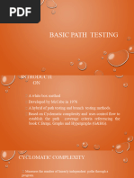 SQA 5 Test Case Optimization - Path Testing