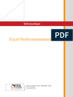 Support Excel Perfectionnement