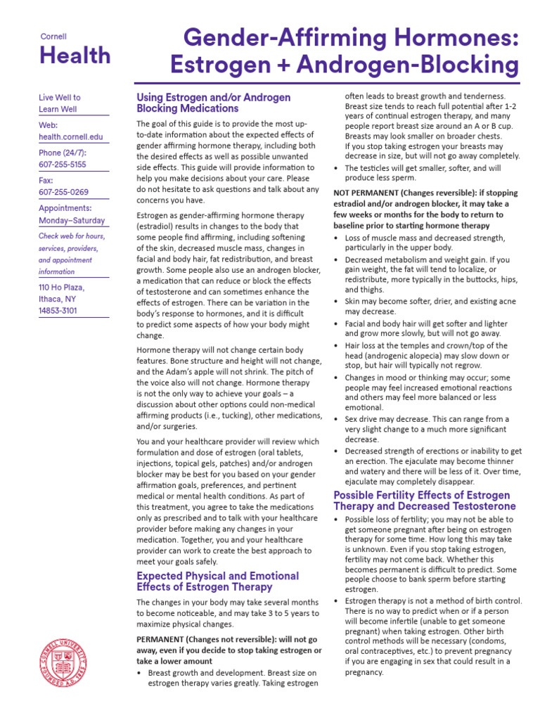Gender-Affirming Hormone Therapy Guide | PDF | Hormone Replacement ...