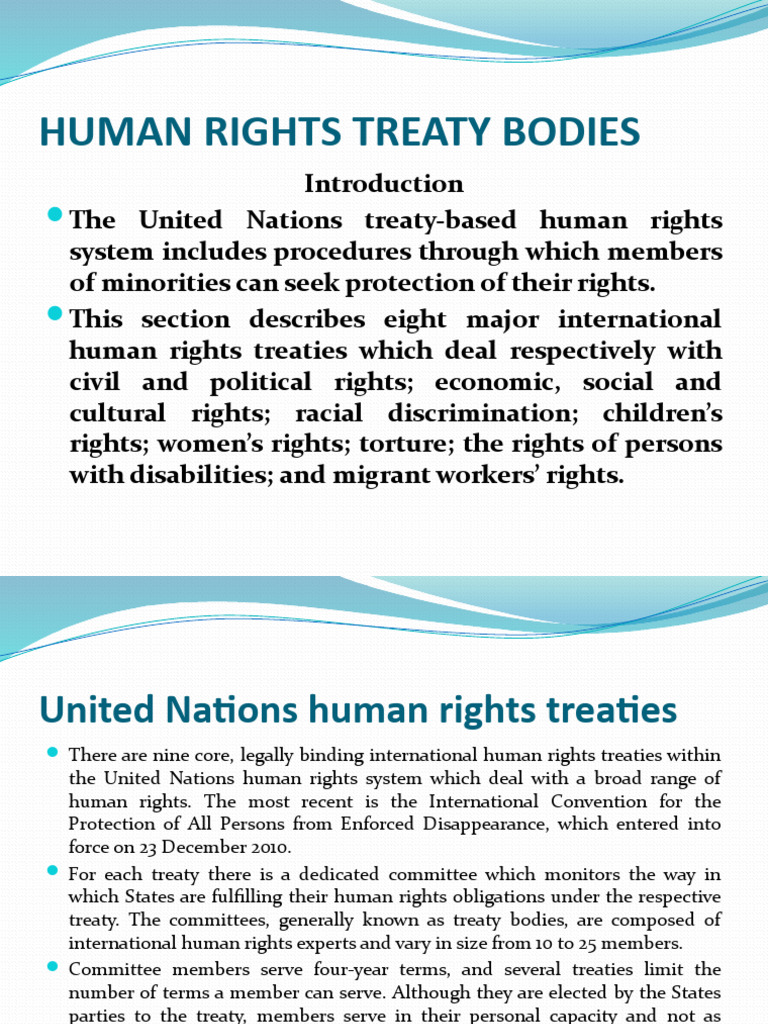 Overview of UN Human Rights Treaties | PDF | Treaty | Human Rights
