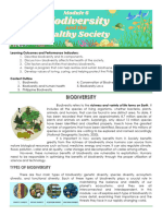 MODULE 6 Biodiversity and The Healthy Society