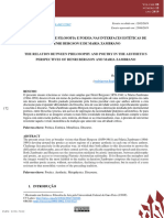 A Relação Entre Filosofia e Poesia Nas Interfaces Estéticas de Henri Bergson e de Maria Zambrano