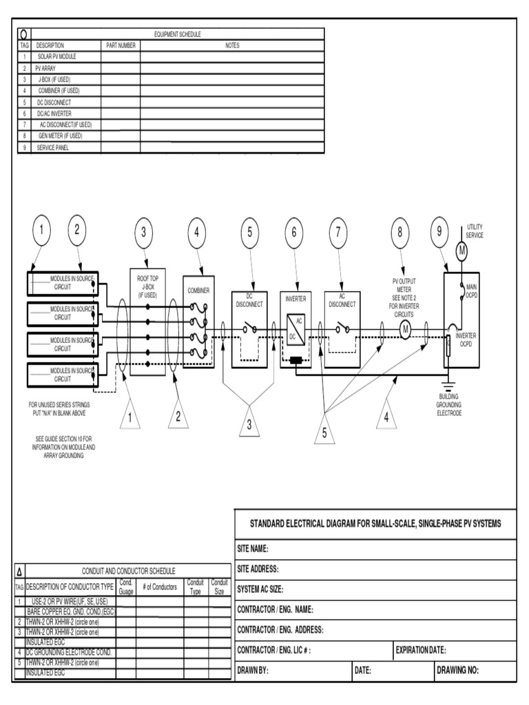 Small-Scale PV System Electrical Diagram | PDF | Power Inverter ...