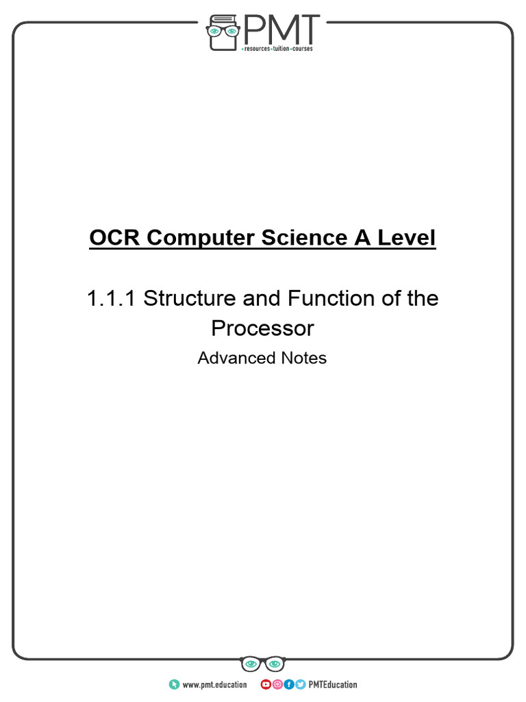 1.1.1. Structure and Function of The Processor | PDF | Central ...