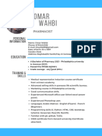 Omar Wahbi Pharmacist CV