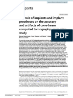 The Role of Implants and Implant Prostheses On The Accuracy and Artifacts of Cone Beam Computed Tomography: An in Vitro Study