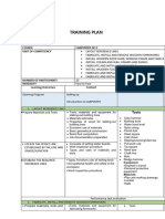 Training Plan Carpentry NC Ii