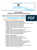 NU List of Programmes - 2023-24 Academic Year - Final