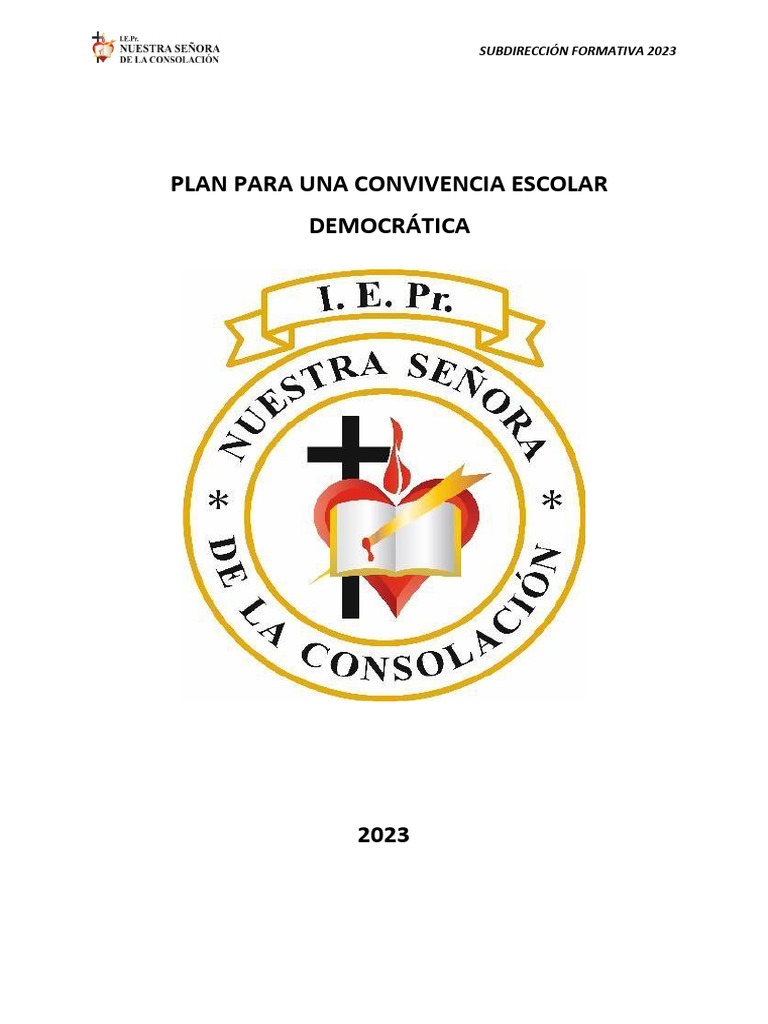 Plan de Convivencia Escolar 2023 | PDF | Acoso cibernético | Violencia