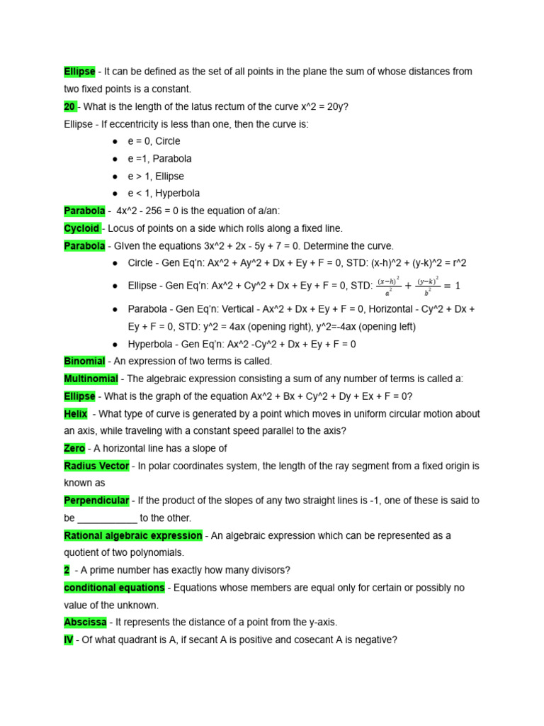 Geometry and Economics Concepts Explained | PDF | Ellipse | Classical  Geometry, image size:768x1024