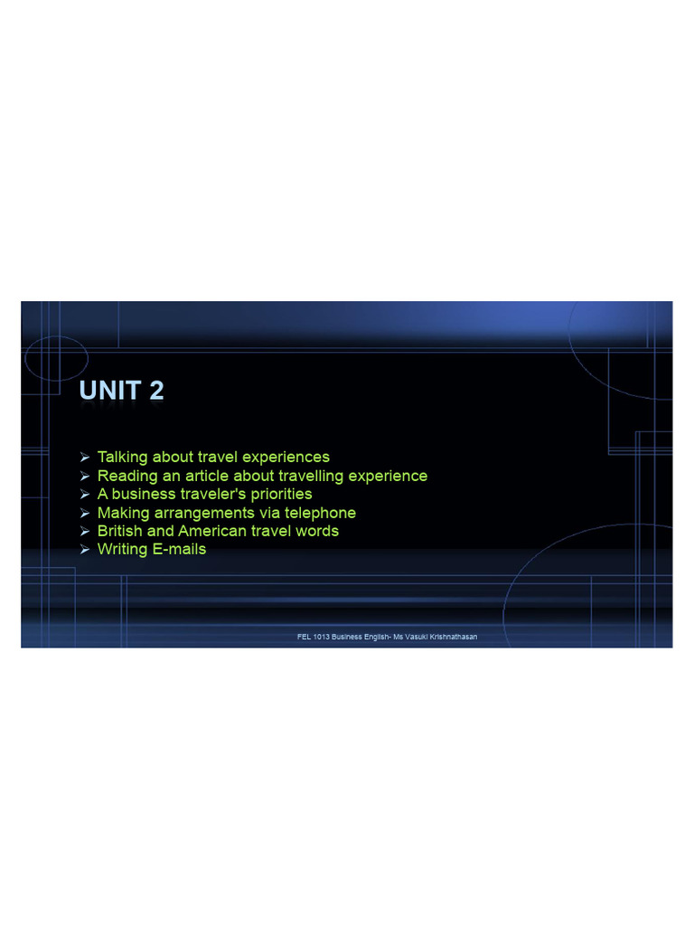 Open U2 FEL 1013 Business English | PDF | Baggage | Aviation