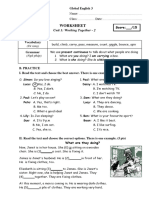 Worksheet: Unit 1: Working Together - 2