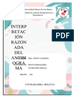 Interp Retac IÓN Razon ADA DEL Antibi Ogra MA: Cochabamba - Bolivia