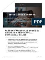 Algunas Preguntas Sobre El Diferendo Territorial Guatemala-Belice - Estudiantes