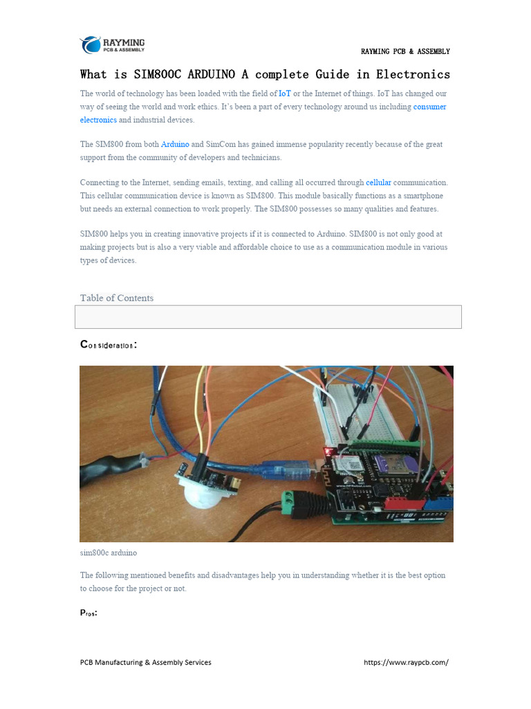 What is SIM800C ARDUINO a Complete Guide in Electronics | PDF ...