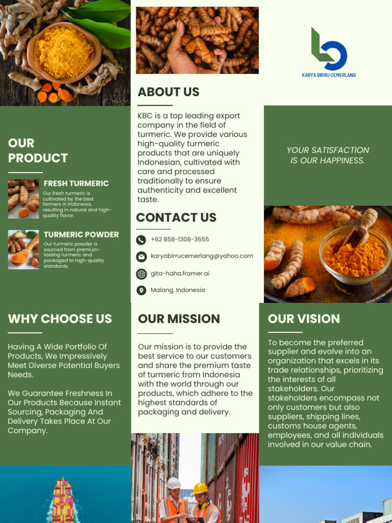 KBC Agro: Premium Indonesian Turmeric | PDF | Turmeric | Business Process