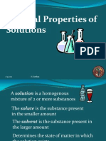 Solutions & Colligative Properties