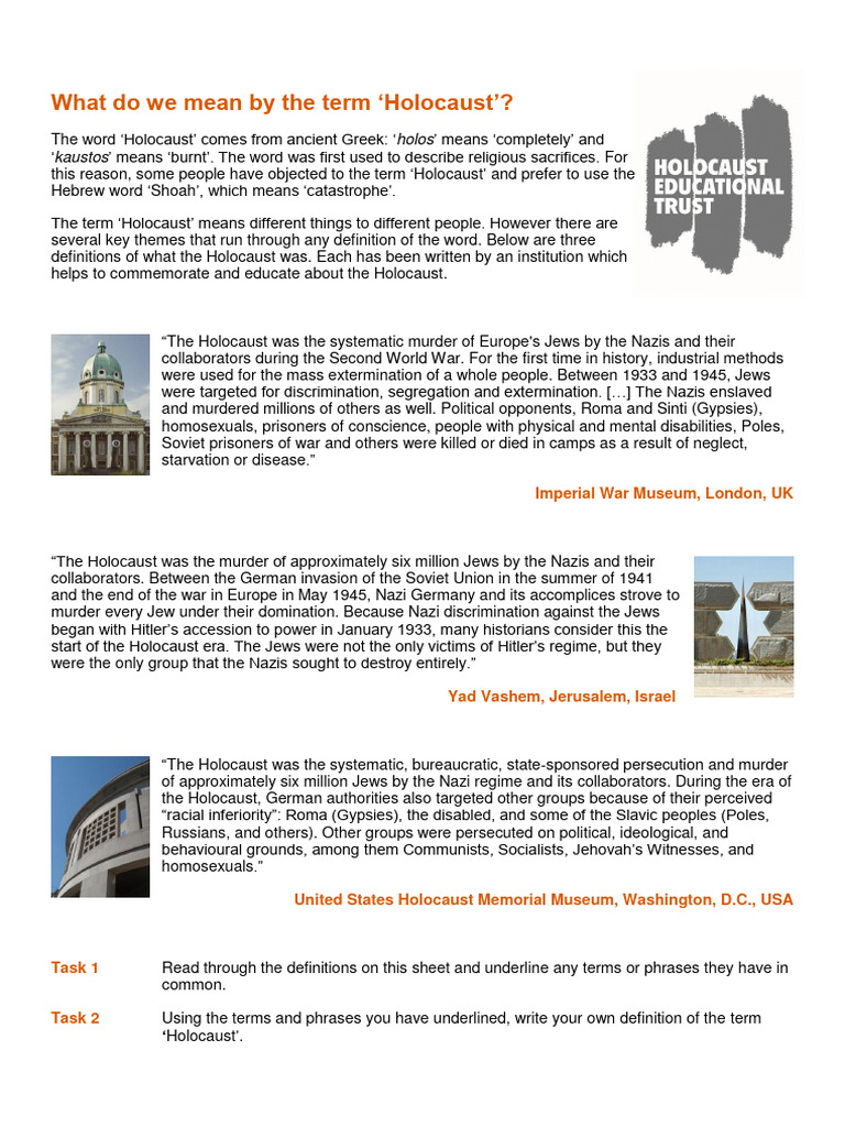 Understanding the Holocaust | PDF | The Holocaust | Nazi Germany