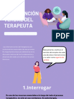 Tipos de Intervención Verbal Del Terapeuta