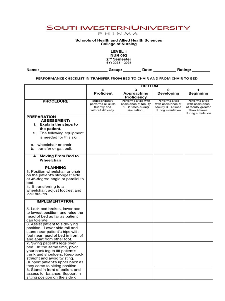 G. Transfer From Bed To Chair & Vice Versa PDF Wheelchair Chair