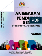 Anggaran Penduduk Semasa Daerah Pentadbiran Sabah 2022