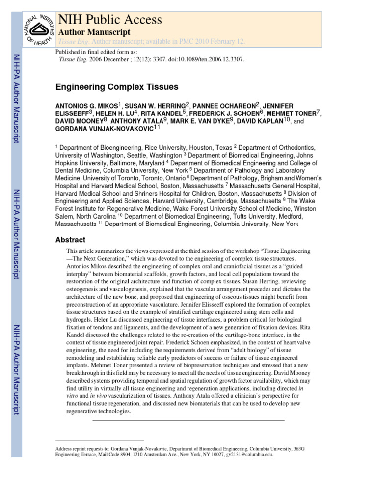 nihms171161 | PDF | Tissue Engineering | Stem Cell