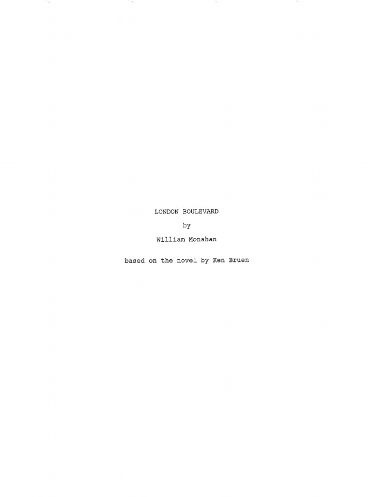 21 LONDON BOULEVARD William Monahan PDF