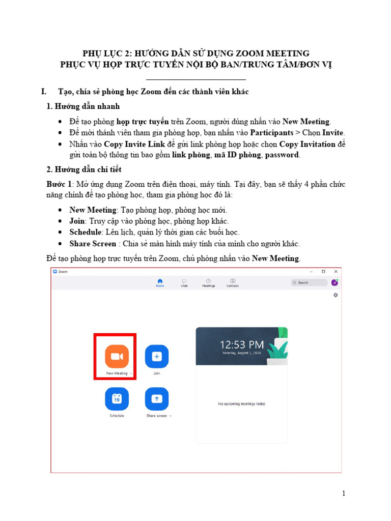 HDSD Zoom Meeting | PDF