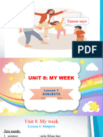 Unit 8. My Week