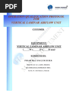 12.3 Operation Qualification Protocol For Laminar Air Flow Unit