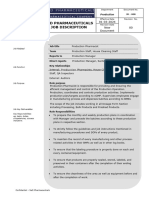 JD-008 Job Discription of Production Pharmacists