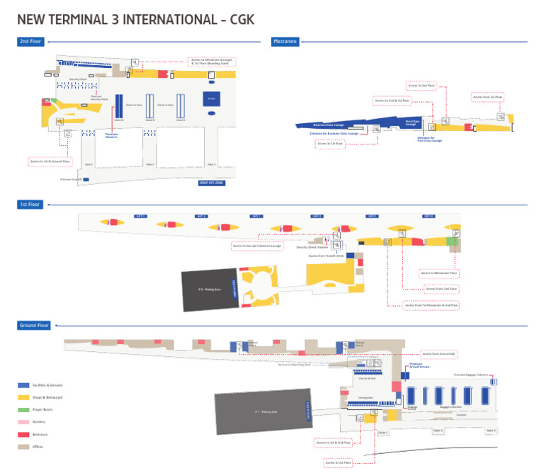Terminal 3 Soekarno-Hatta Map | PDF | Aviation