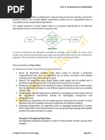 Unit-1 Fundamentals of Algorithms