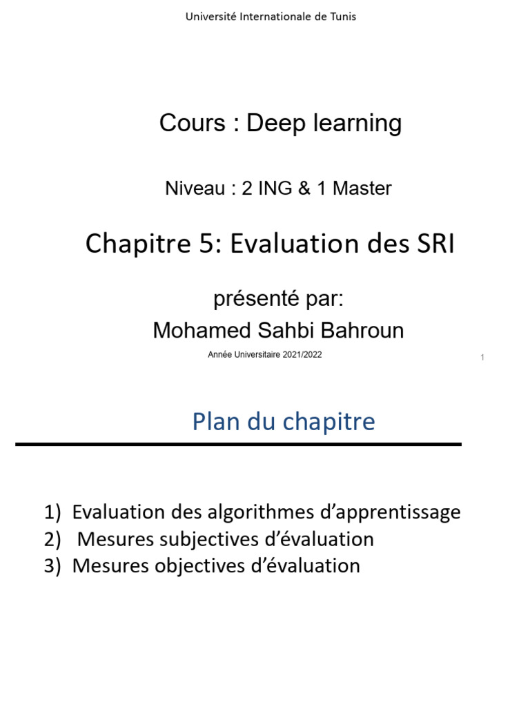 Évaluation des Algorithmes d'Apprentissage | PDF | Apprentissage ...