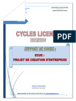 Cours Projet de Creation D'entreprise L2-Ecg 2024