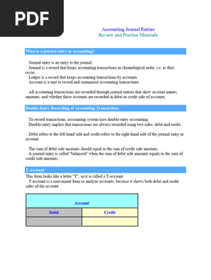 Accounting Journal Entries