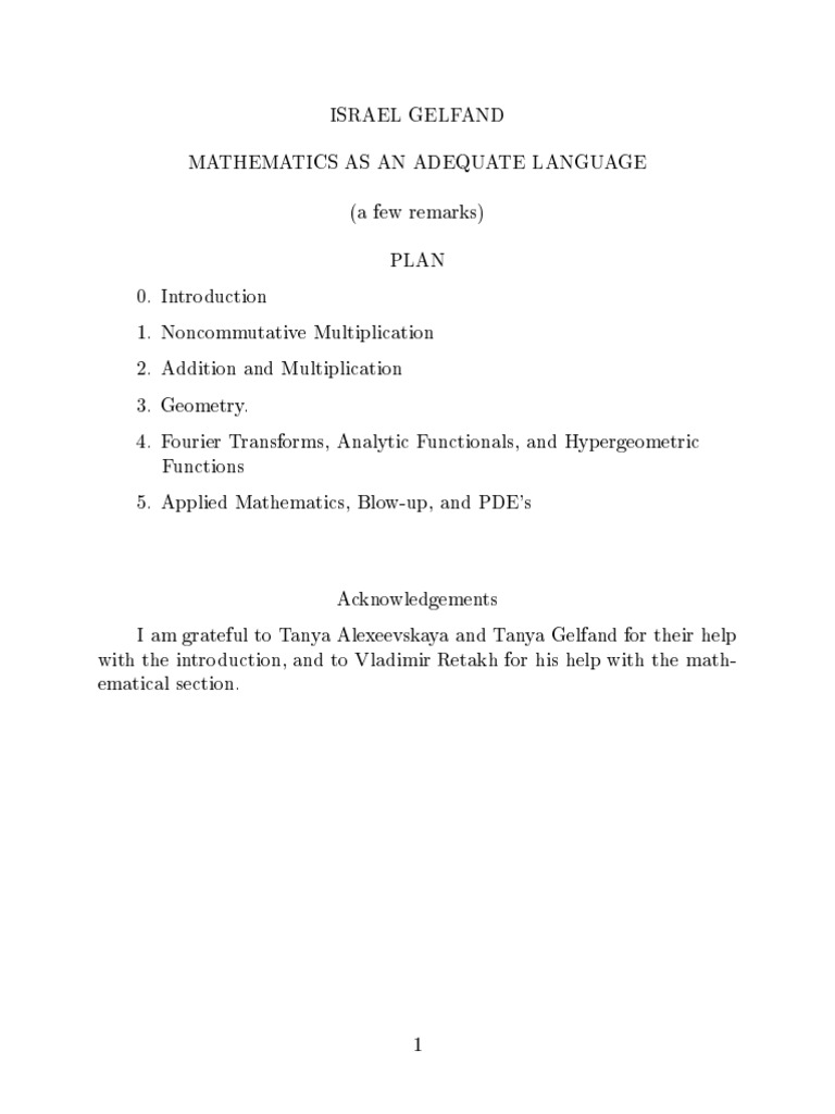 Gelfand talk pdf
