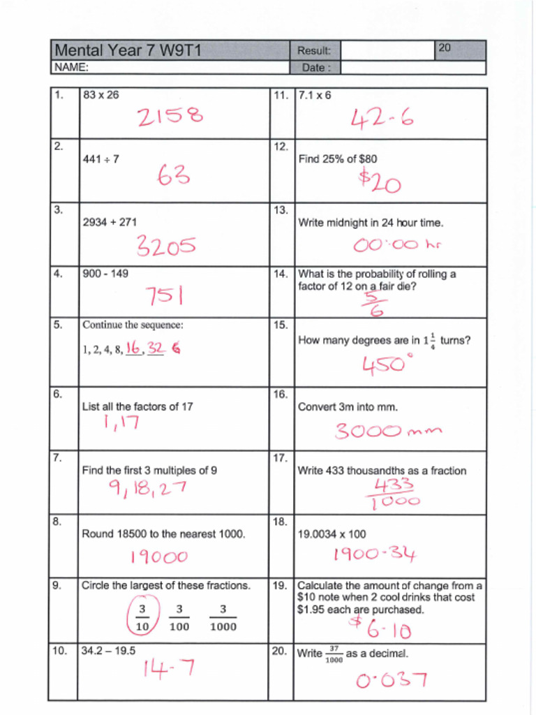 Mental 709 Solutions | PDF