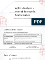 Complex Analysis - Bachelor of Science in Mathematics by Slidesgo