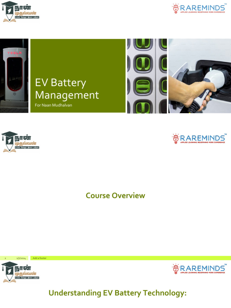 Day 1 EV Battery Management - Module 1 | PDF | Electric Vehicle ...