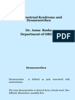 Premenstrual Syndrome and Dysmenorrhea Dr. Asma Basha Department of OBGYN