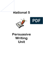 N5 Persuasive Writing Pack