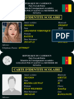 Cartes Identité Scolaires Des Élèves de La 3emeesp