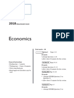 2018 Preliminary Economics Task Three - Examination