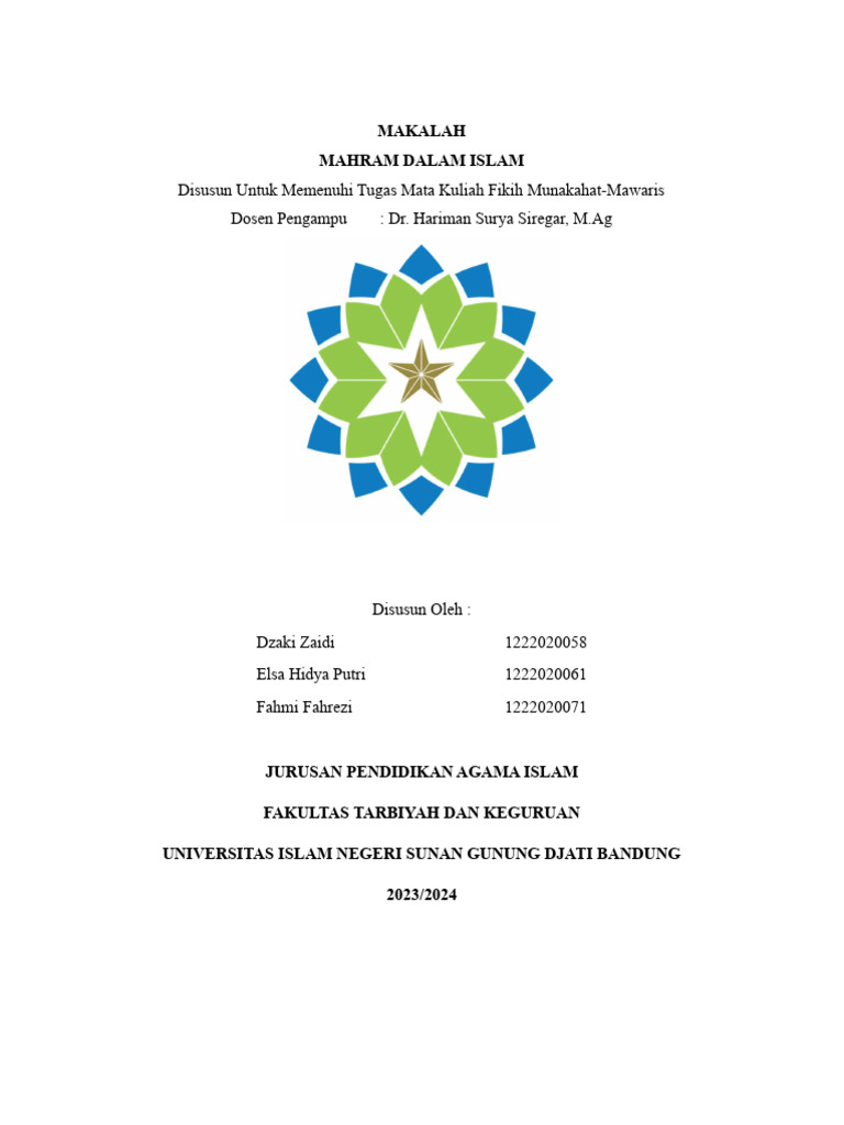 Pahami Mahram dalam Islam | PDF