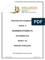 Business Studies P2 Prep Sept 2023 Memo Eng