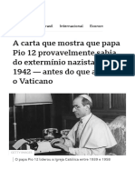 Wander Dom - A Carta Que Mostra Que Papa Pio 12 Provavelmente Sabia Do Exterm