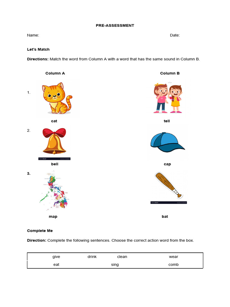 Pre Assessment Definition