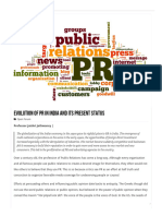 2B. Evolution of PR in India and Its Present Status