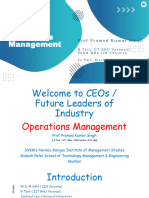001 Operations Management Prof PKSINGH IITIIM NMIMS